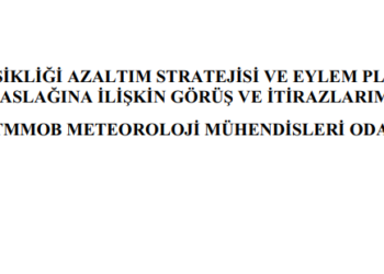İklim Değişikliği Azaltım Stratejisi ve Eylem Planının (İDASEP) Güncellenmiş Taslağına İlişkin Değerlendirmelerimiz